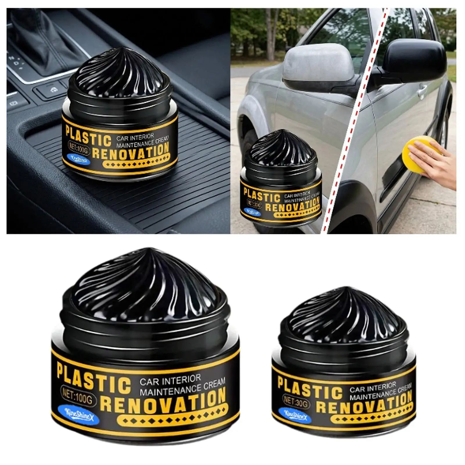 Car Tire Refurbishment Cream Deep Conditioning Polish Paste Tyre Dressing for SUV Sedan Truck Motorcycle RV Detailing