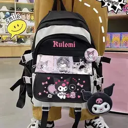 Sanrio Kuromi Cinnamoroll Cute Cartoon School Bag Backpack Girl Boy Student Casual School Bag Handbag Travel Card Holder Bags