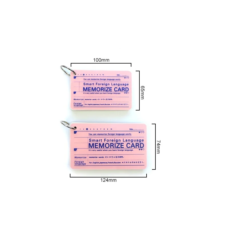 memo pad stationery multicolour memory card steel ring notes card smart foreign language memorize card