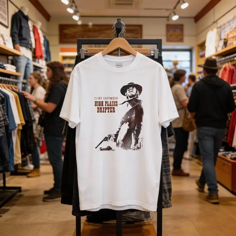 High Plains Drifter Clint Eastwood Music Shirt Portals Cotton T-shirt