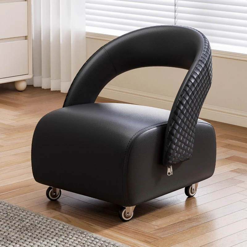 

Поворотный табурет на колесиках со спинкой, кожаное сиденье с кошачьими царапинами, каркас из цельного дерева, мягкая подушка, удобное портативное использование