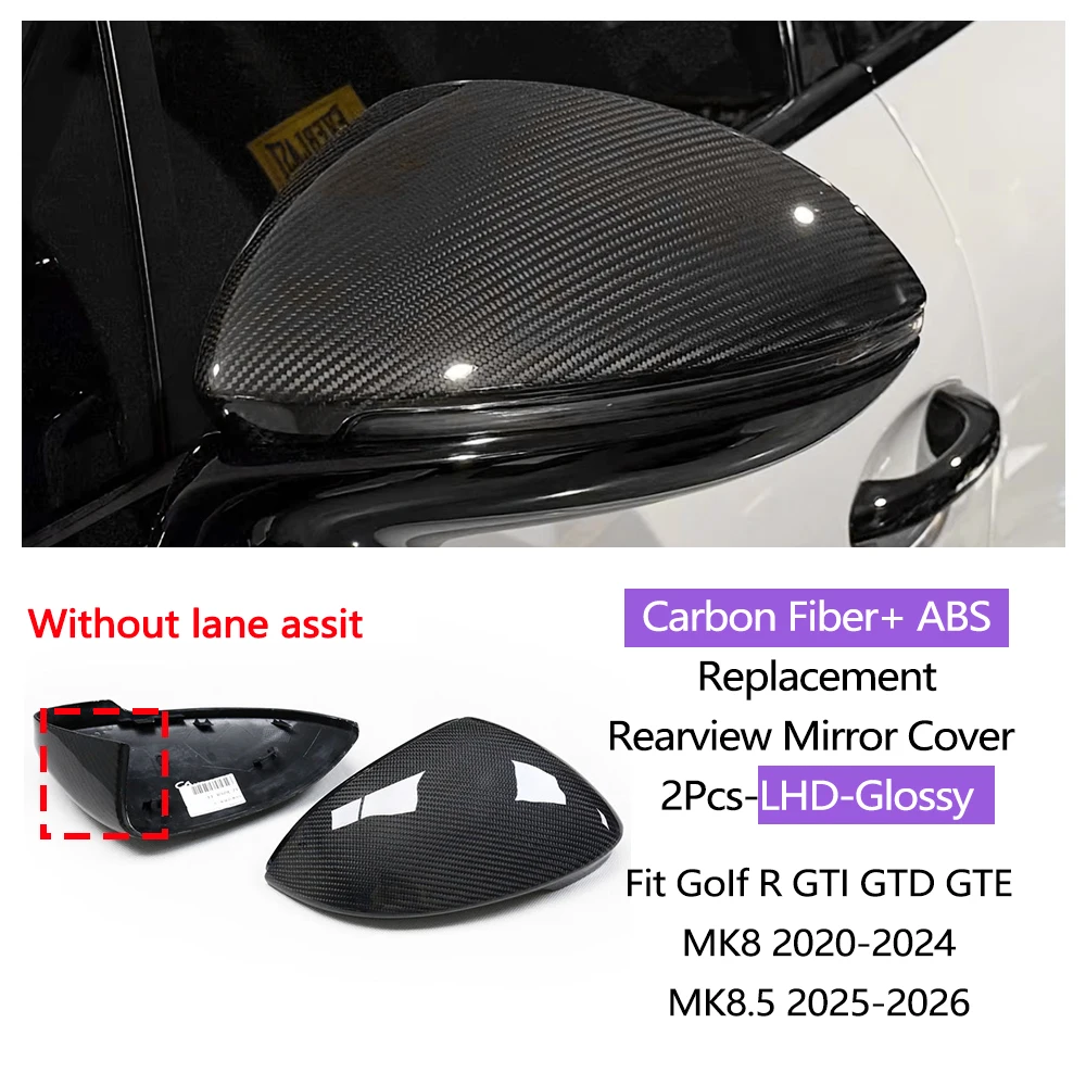 Interieurkit van carbon fiber voor Golf R GTI GTD GTE Golf 8 MK8 Golf 8.5 MK8.5 2020-2026, dashboard, centrale bediening, raamschakelaarpaneel