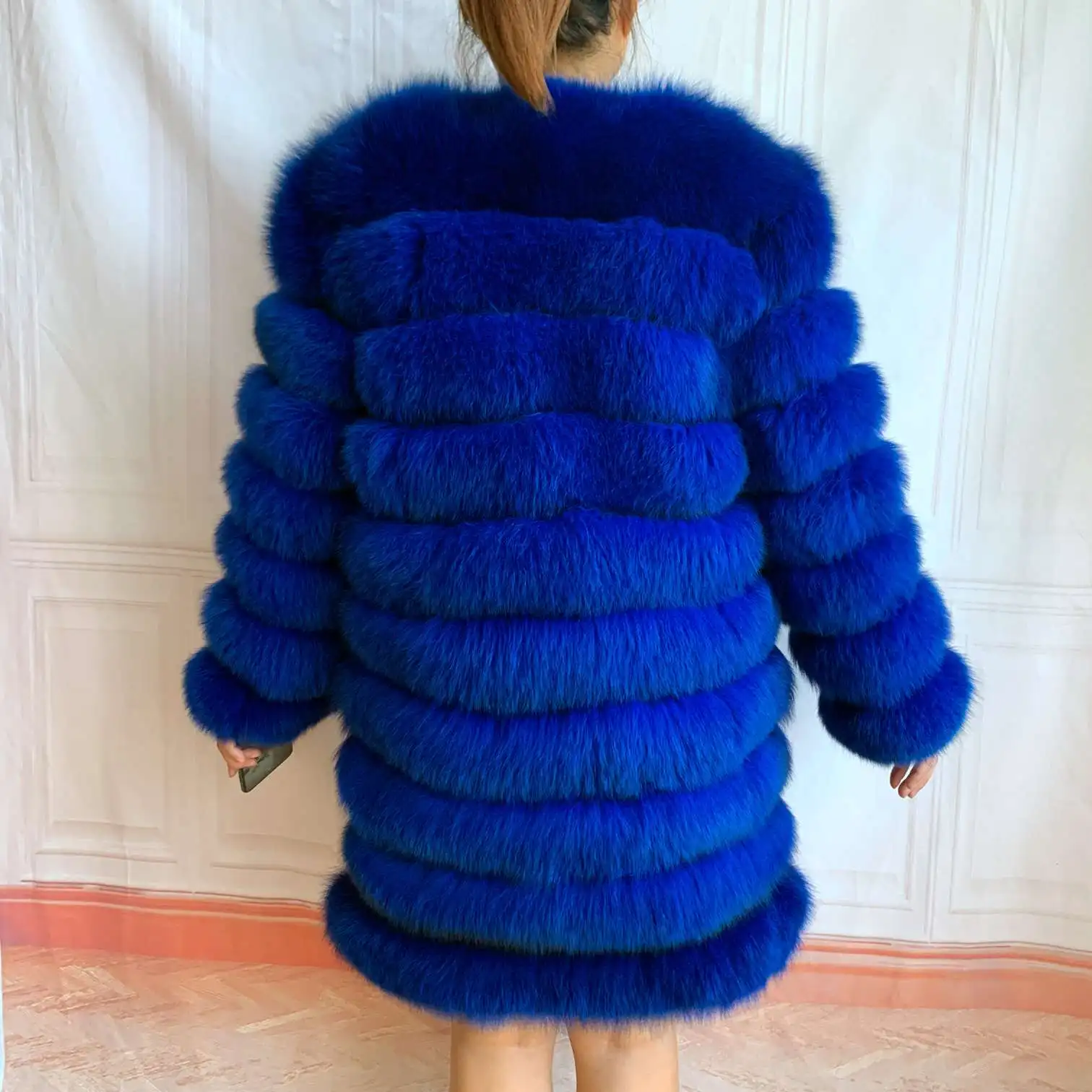 NEW 4in1 Real Fox Fur Long Coat Winter Coat for Women Jackets Vest Winter Outerwear Women Fox Fur Coat High Quality Fur Clothes