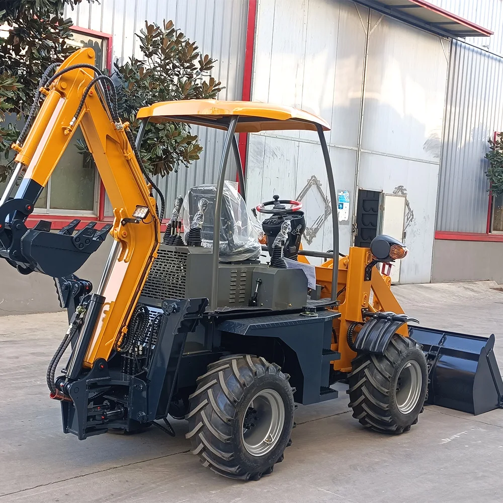 Backhoe Loader China Made Wheeled Mini Excavator Rear Shovel Loade