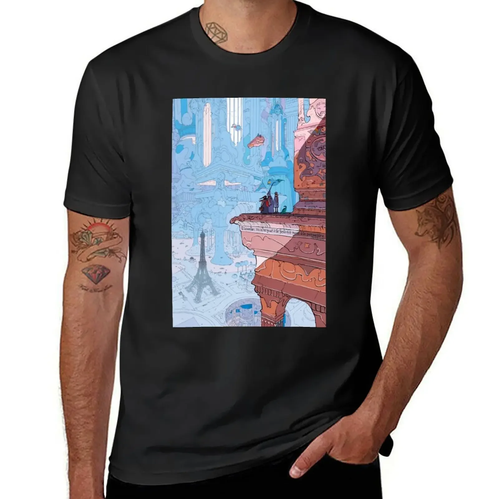 

Moebius - Paris T-Shirt plus size clothes boys animal print sweat oversized t shirts for men