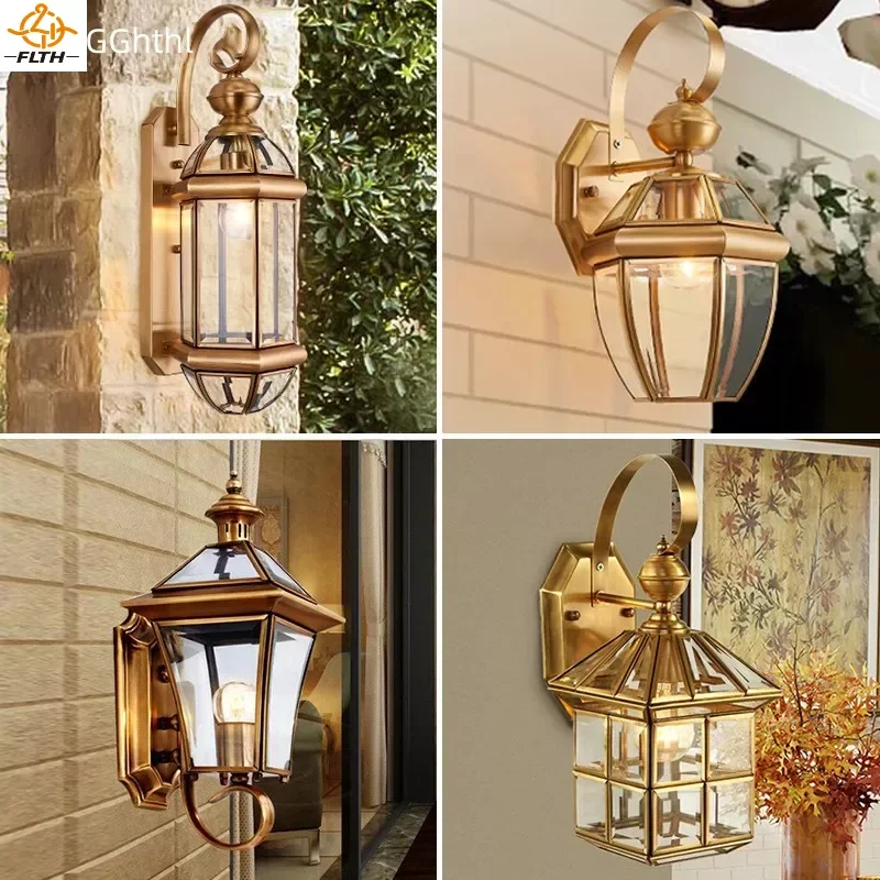 

Outdoor Wall Lamp Waterproof IP65 Contemporary Full Copper Led Decor Balcony Courtyard Corridor Garden Lights