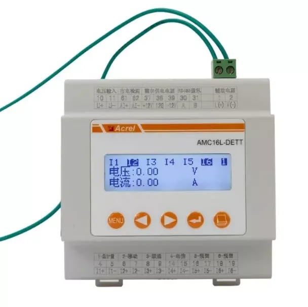 AMC16-DETT 6 circuits DC energy RS485 MODBUS Base Station DC Energy Meter for 5G Tower zero drift calibration DC Energy Meter