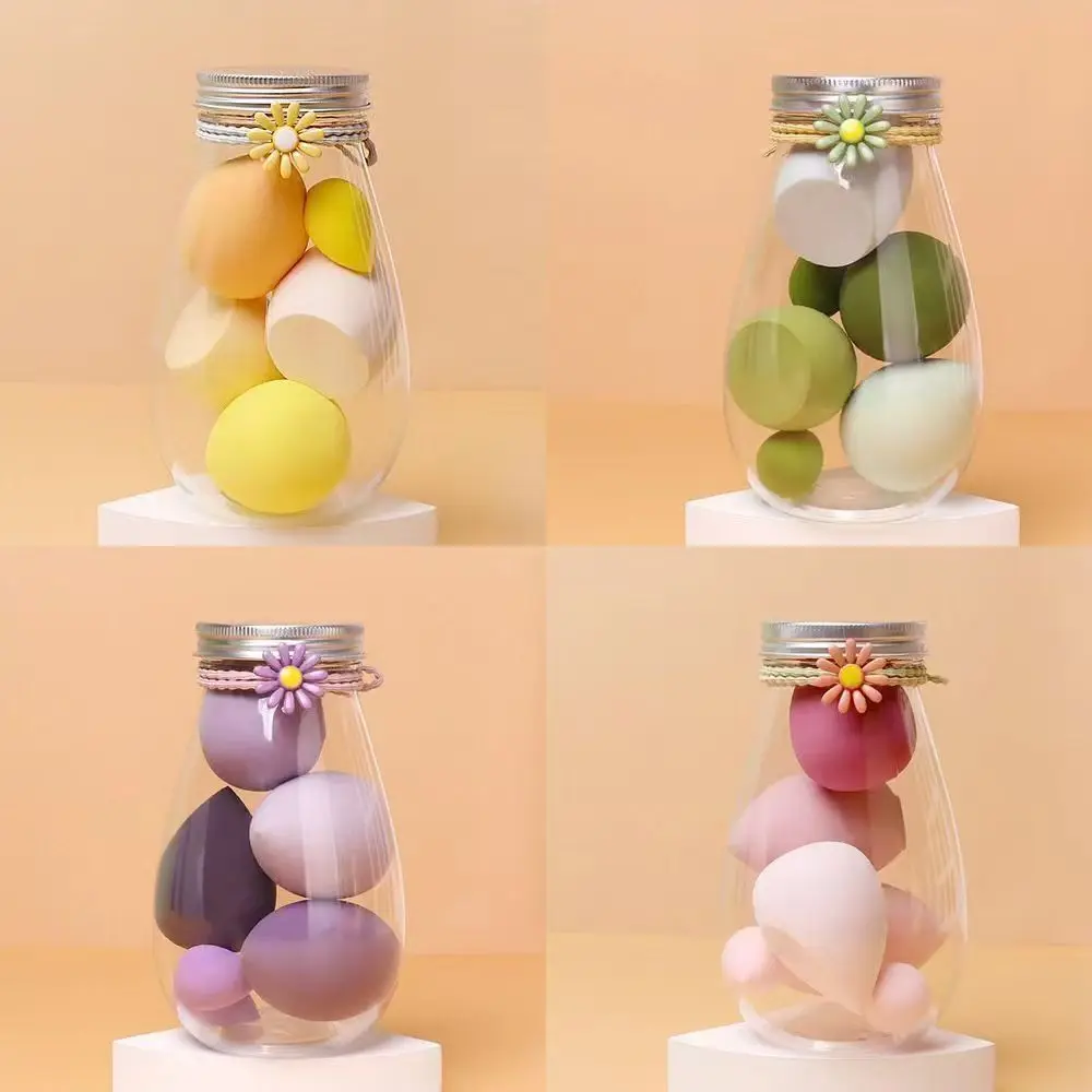 Drift Bottle Makeup Sponge Set, Wet& Dry Dual Use Beauty Blender for Foundation & Powder, Teardrop &Beveled Shapes Cosmetic Puff
