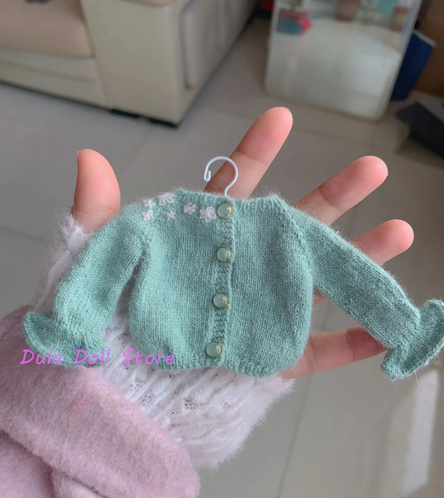 

2026 Dula Doll Clothes Dress clothes Cashmere thread, mohair wool yarn hand-crocheted Cute sweater Blythe Qbaby ob24 ob22 doll