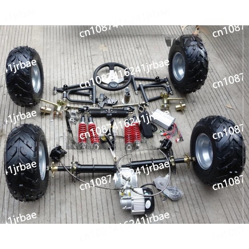 Electric Quadricycle Kart Accessories Front Suspension Steering Steering Gear Box Differential Shaft Drive Rear Axle Motor