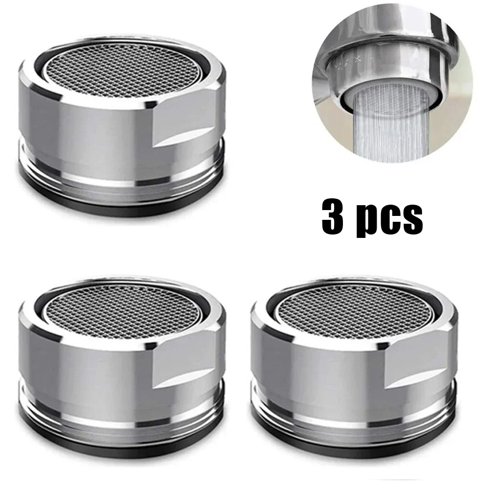 3pcs Water Saving Faucet Aerator Basin Outer Wire Copper Shell With Stainless Steel Inner Mesh For Kitchen Faucet Mesh Nozzle