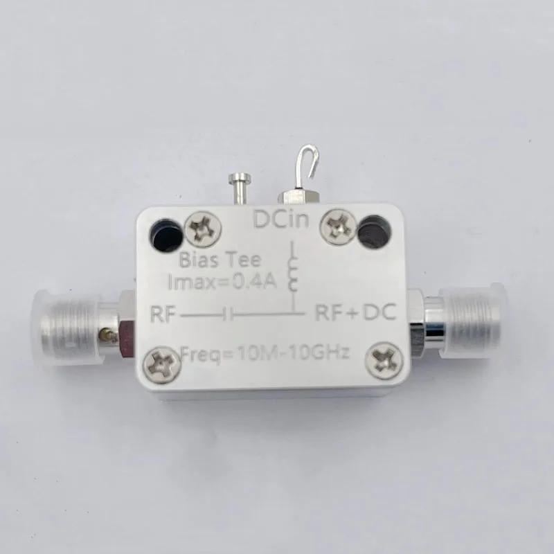 RF Bias Tee 10MHz-6GHz SMA DC Block Injector 50V 400mA with M3 Mounting Hole RF Coaxial Feed Module