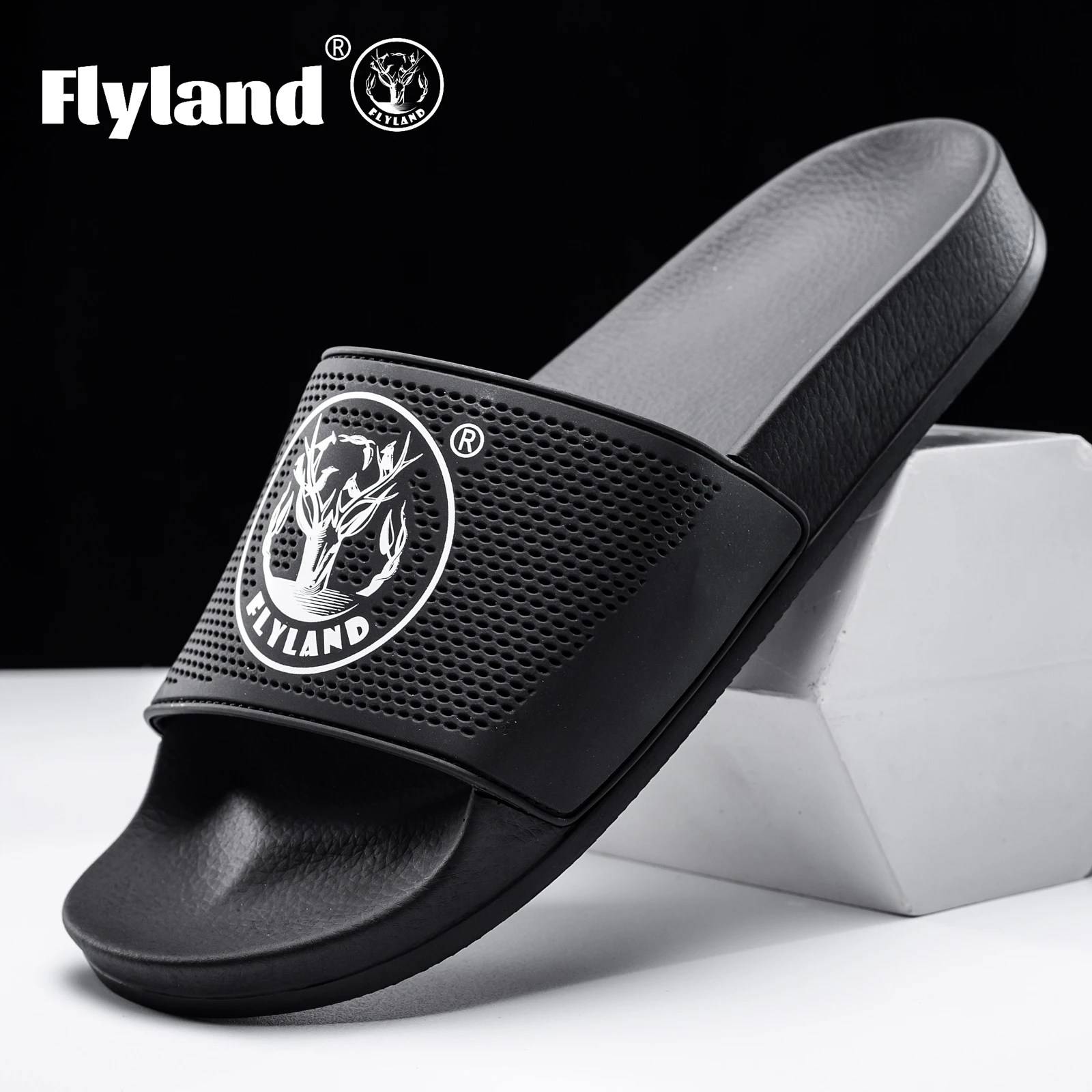 Plus Size Men Indoor Home Slippers Male Soft Comfortable Bath Slipper Men\'s PU Flat Thick Platform Outdoor Beach Sandals Summer