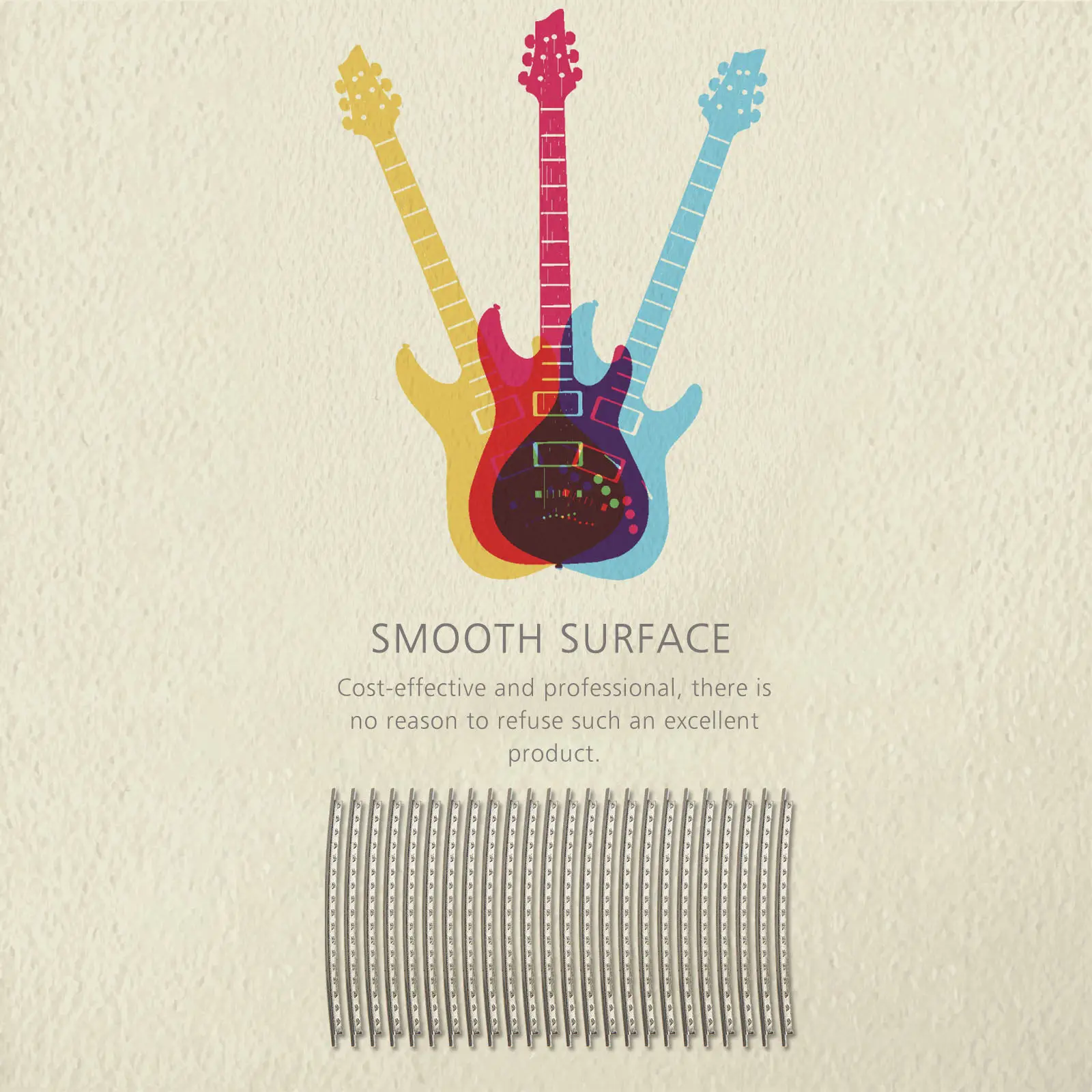 24Pcs Cupronickel Guitar Fret Wires 2.2mm for Electric Guitar Repair – Smooth Surface Fretboard Replacement
