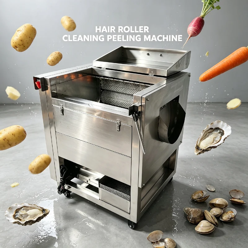 Electric Potato Cleaning Peeling Machine Oyster Cleaning Machine Multi-functional Ginger Taro Lotus Root Radish Peeling Machine