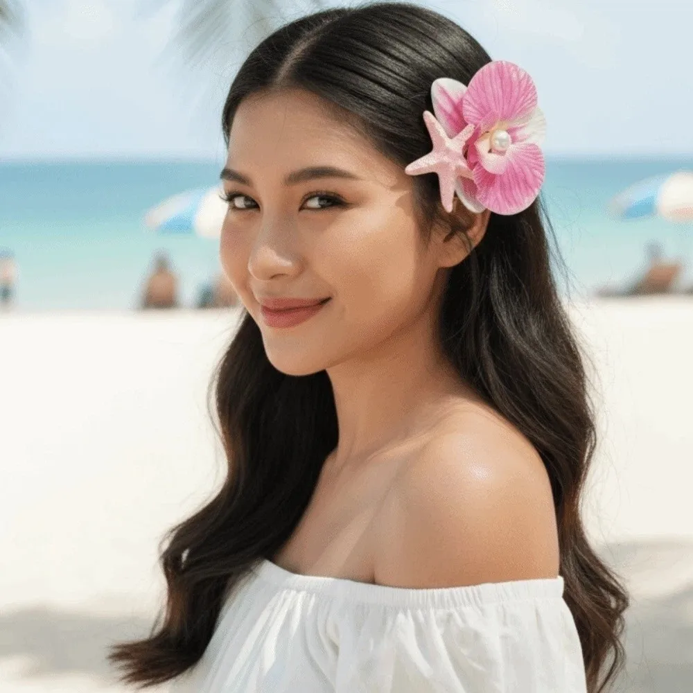 

Набор из 5 заколок для волос: милые орхидеи-бабочки, в корейском стиле, из смолы, в форме морских звезд и цветов, заколки-уточки из сплава, боковые заколки-орхидеи-фаленопсисы