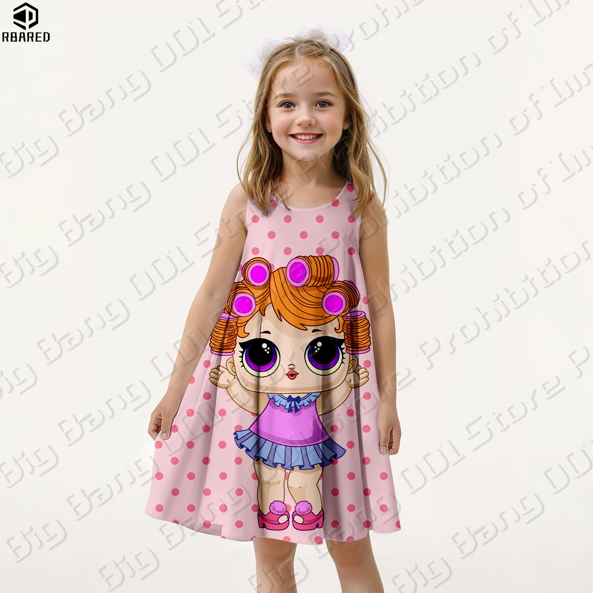 Surprise Doll Holiday Dresses 2024 Kids Clothes Summer Dress Party Dresses for Girls Girl Clothing Children Girls\' Elegant Baby