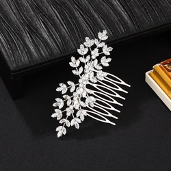 Wedding hair comb hair ornament with zircon bridal side comb, suitable for women and girls