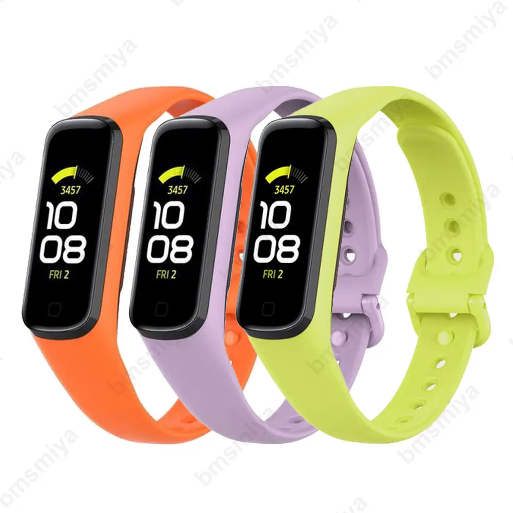 Bracelet de montre en silicone pour Samsung Galaxy Fit 2 Bracelet de sport SM-R220 Bracelet de remplacement pour Galaxy Fit 2 Ceinture 3 pièces