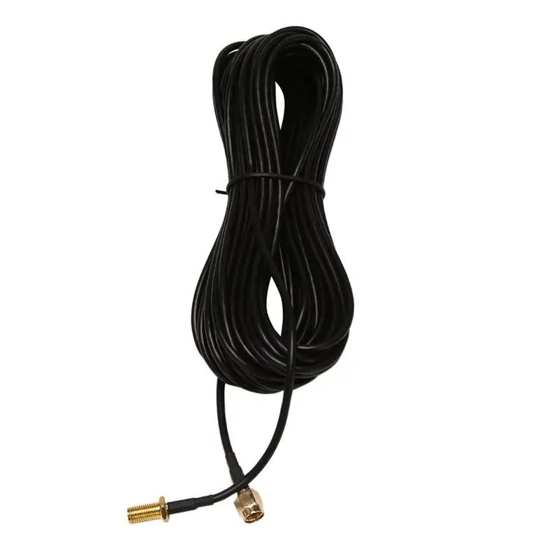 N36R-10X RP - SMA Male To Female Wifi Antenna Connector Extension Cable Black 10 M