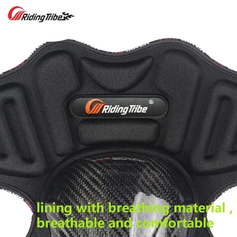 Premium Carbon Fiber Knee & Elbow Protective Pads Adjustable Summer Anti-Collision Armor for Motorcycle Riders Protection riding view 4