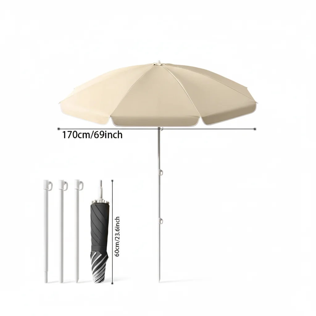Outdoor Furniture With Umbrella - Богемный зонт с бахромой для патио,