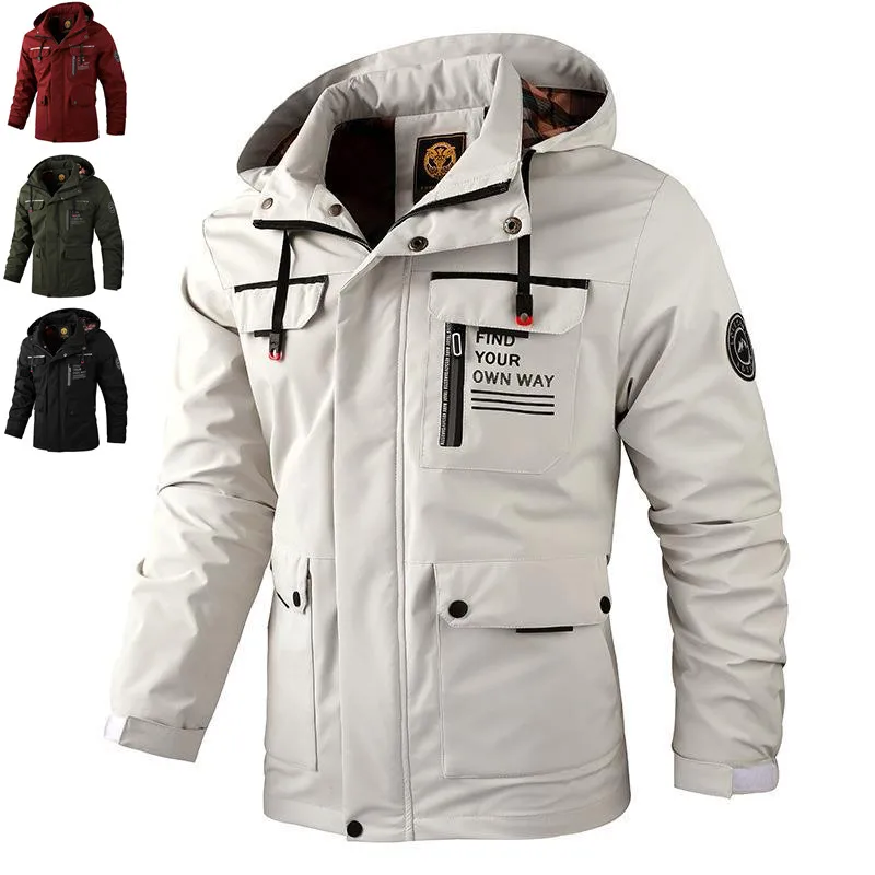 Mode Herren lässig Wind breaker Jacken Kapuzen jacke Mann wasserdicht Outdoor Herbst Wintermantel Kleidung warmes Fleece dick