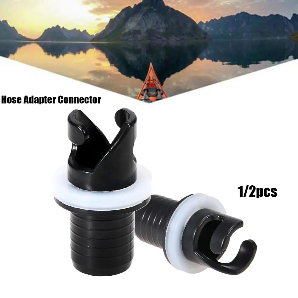 Bomba de pie de balsa eléctrica, Conector de barco inflable, adaptador de manguera de tornillo, accesorios de Kayak de pesca, tapas de válvula de