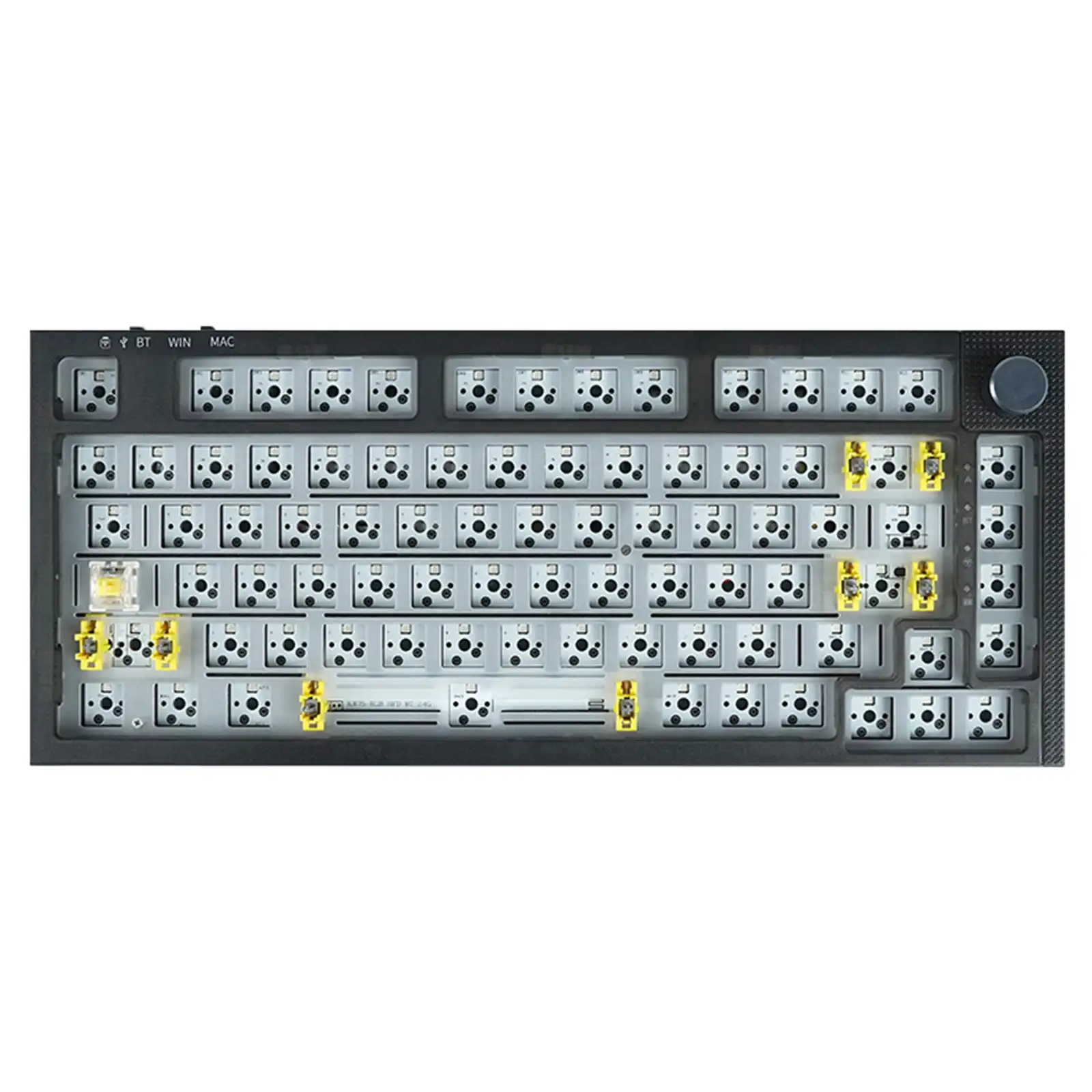 Imagem -02 - Reccazr-tipo-c Teclado Mecânico sem Fio para Jogos Kit Nkro Kw75 75 Hot Swappable Bluetooth 5.0 2.4ghz com Fio Junta