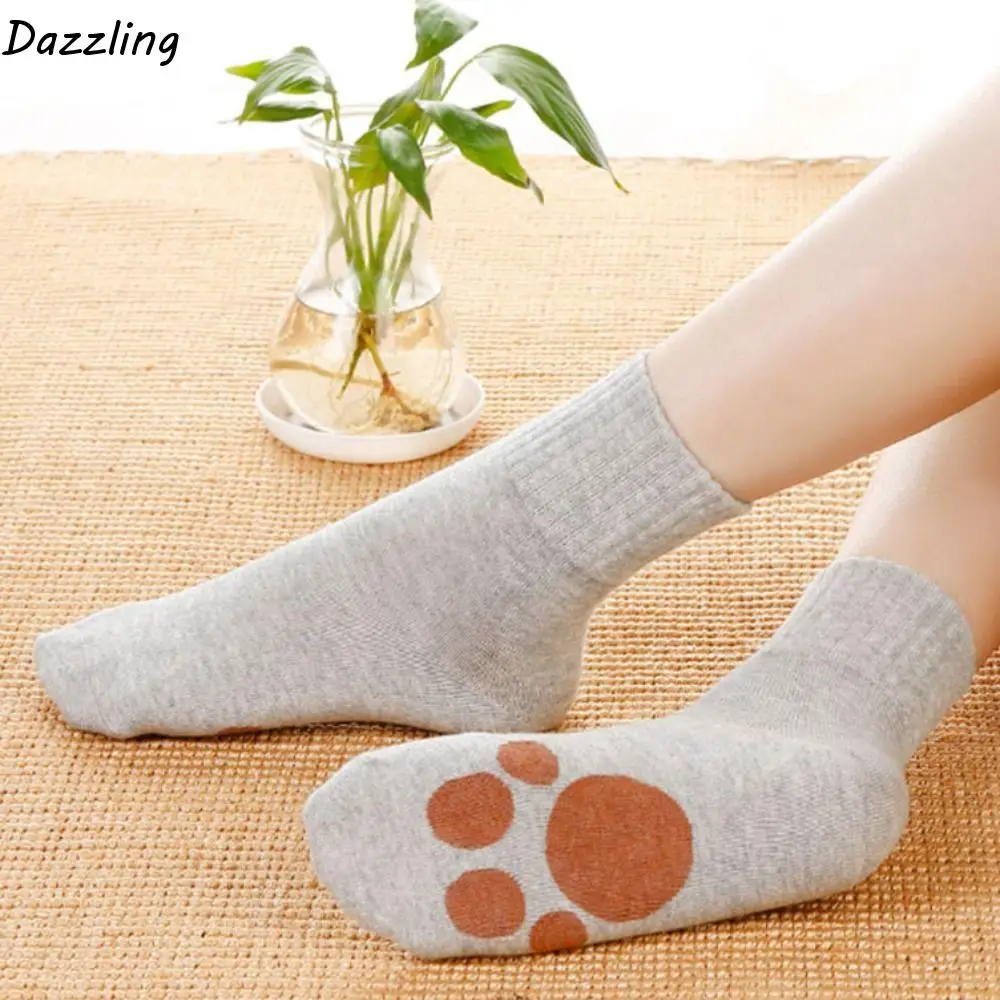 

5 пар повседневных забавных хлопковых носков с медвежьими когтями, осенние дышащие носки до середины икры с героями мультфильмов, чулочно-носочные изделия, милые носки-трубочки, женские студенческие носки