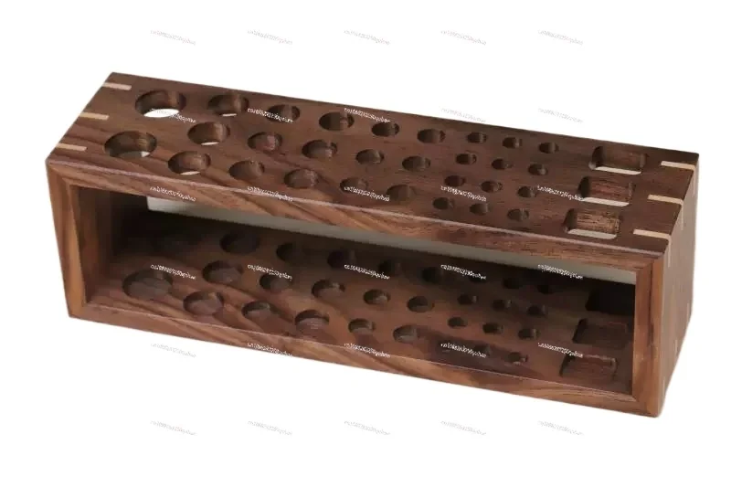 Leather Punch Tools Rack High-End Black Walnut Leathercraft Tools Storage  Mortise and Tenon Joint Structure