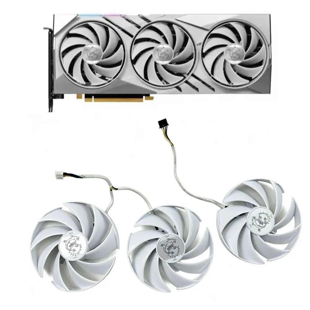 

NEW Cooling Fan 90MM 4PIN PLD09210B12HH DC12V 0.4A RTX4060TI white GPU FAN For MSI GeForce RTX 4060 4060 Ti Gaming x Slim White