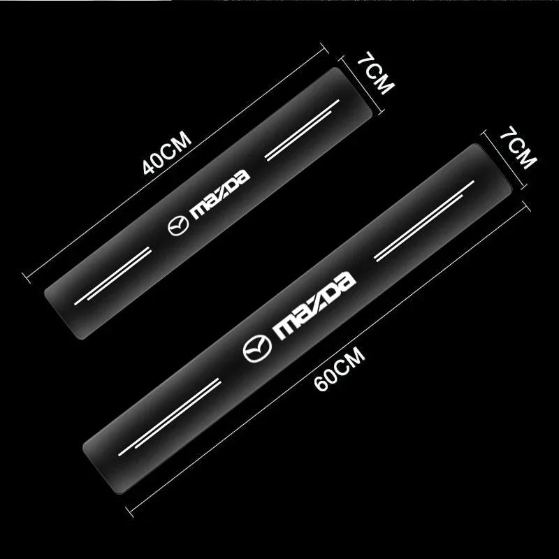 4pcs Car Door Sill Transparent Protector Stickers For Mazda 6 3 CX5 5 2 323 CX7 Demio Atenza Axela MX30 CX30 CX3 CX9 MX5 RX8 RX7 view 6