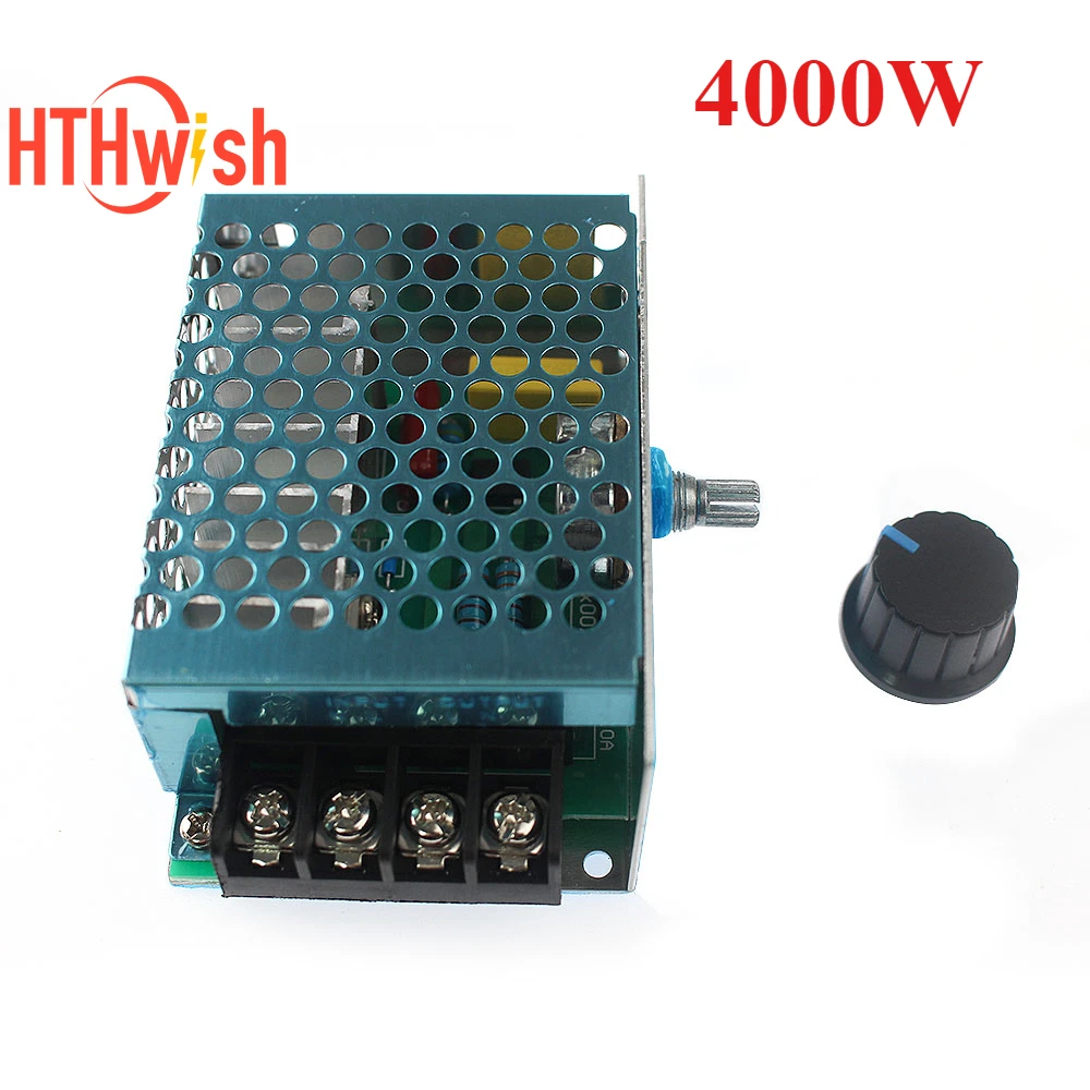 1pcs 4000W AC 110V-220V SCR Adjustable Motor Speed Controller Control Dimmer Thermostat Regulator High-power