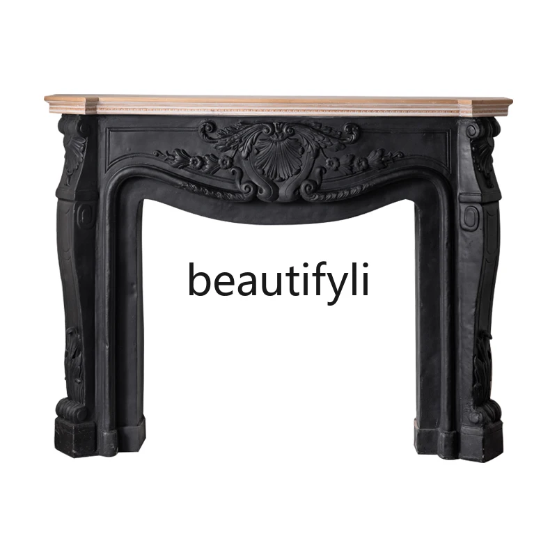 American retro B & B hotel living room decorative fireplace, entrance cabinet decorative cabinet wedding photography props