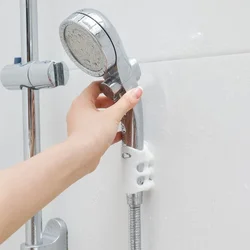 Reusable Shower Head Holder Movable Bracket Powerful Suction Cup Shower Bracket Wall Mount Rack Stand Bathroom Accessories