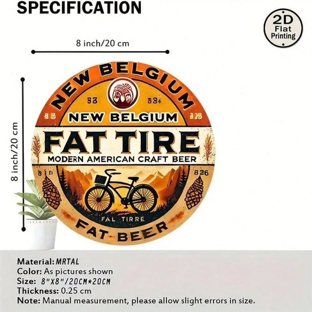 

Vintage Beer Tin Sign 8x12 Metal Retro Wall Decor for Home Bar Man Cave Pub Garage