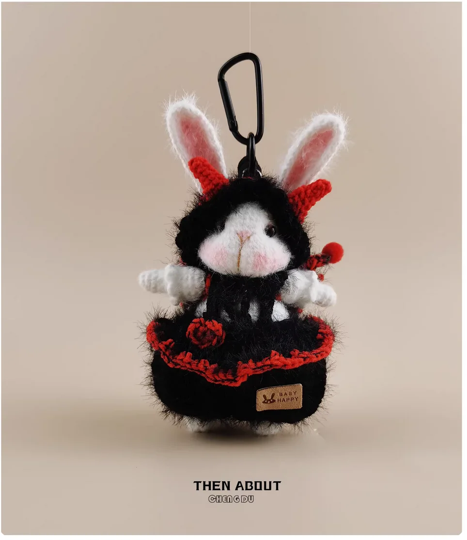 Cute devil candy rabbit doll bag pendant ornaments backpack bag pendant handmade gift