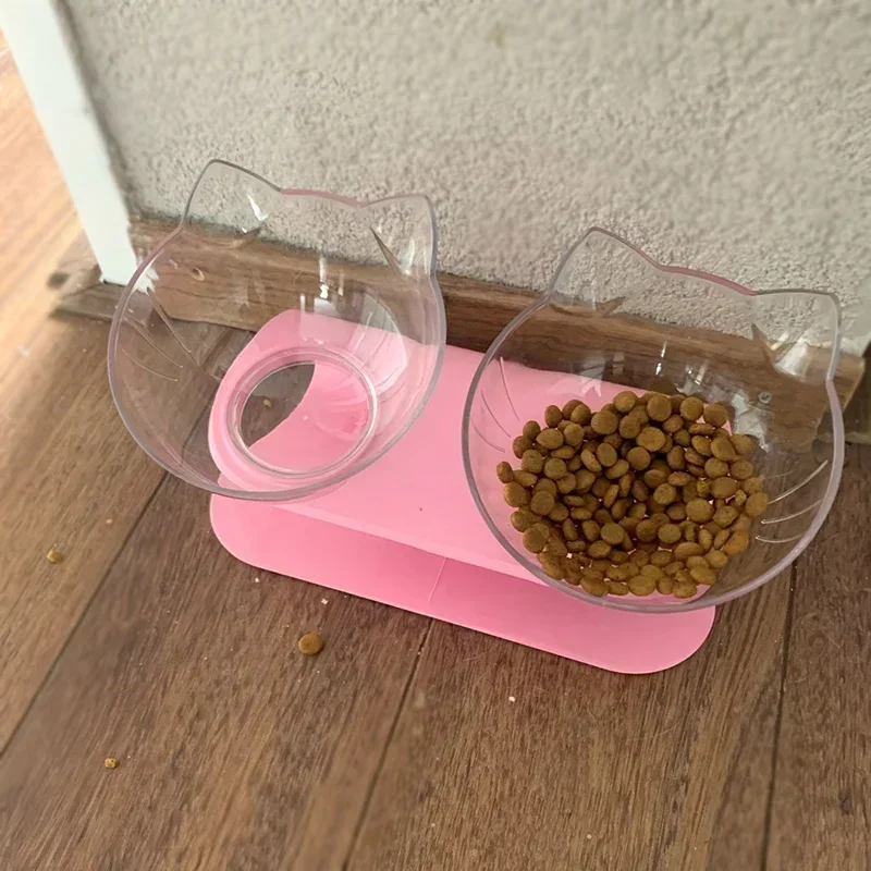 Non-Slip Double Cat Bowl Dog Bowl With Stand Pet Feeding Cat Water Bowl For Cats Food Pet Bowls For Dogs Feeder Pet Supplies