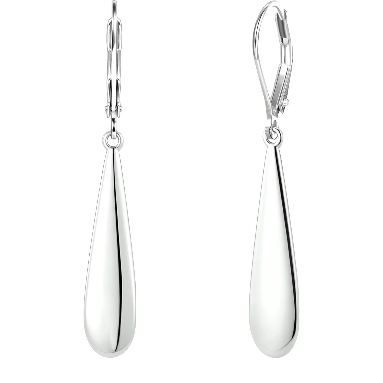 925 Sterling Silver Long Teardrop Dangle Earrings for Women Hypoallergenic Drop Leverback Earrings Trendy Earings Jewelry Gifts