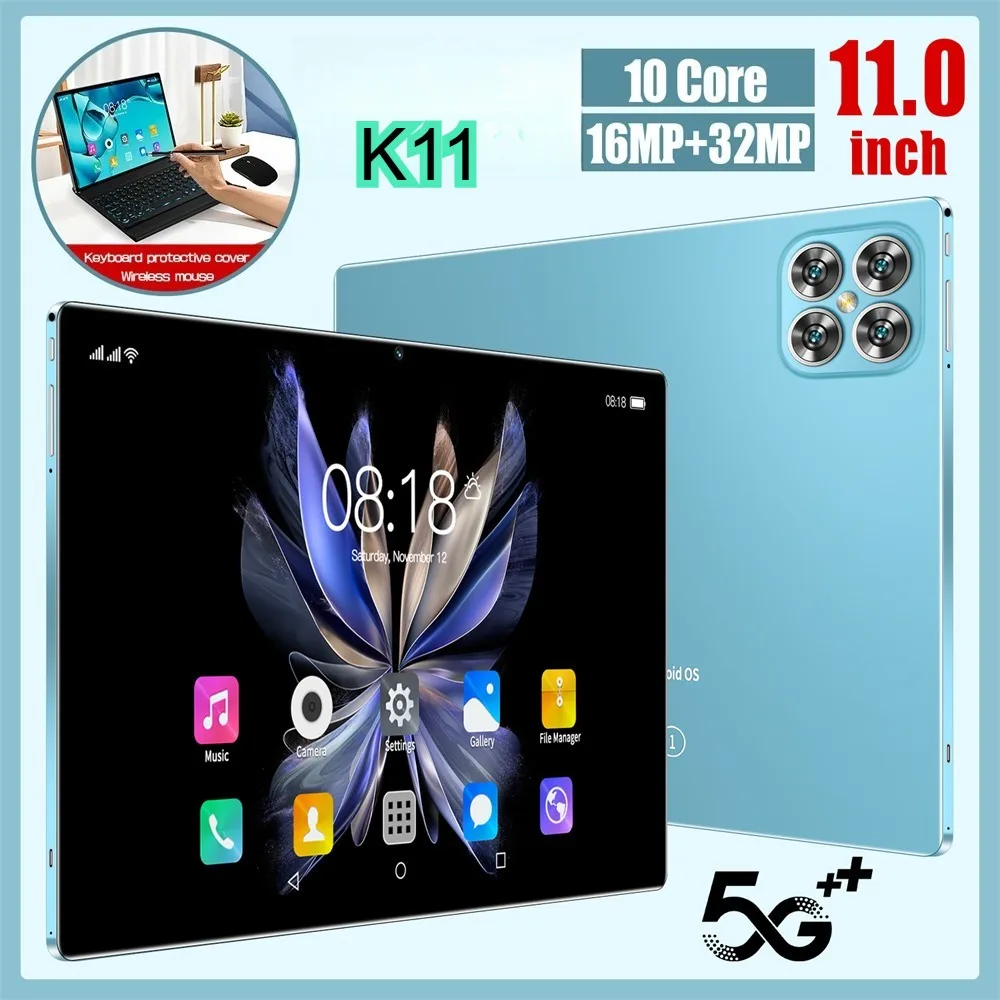 

New K11 Tablets 11inch 4G 5G Dual SIM System 16GB+1TB Tablet Android 13 Global Version 10000mAh Battery PC For Children's Kid