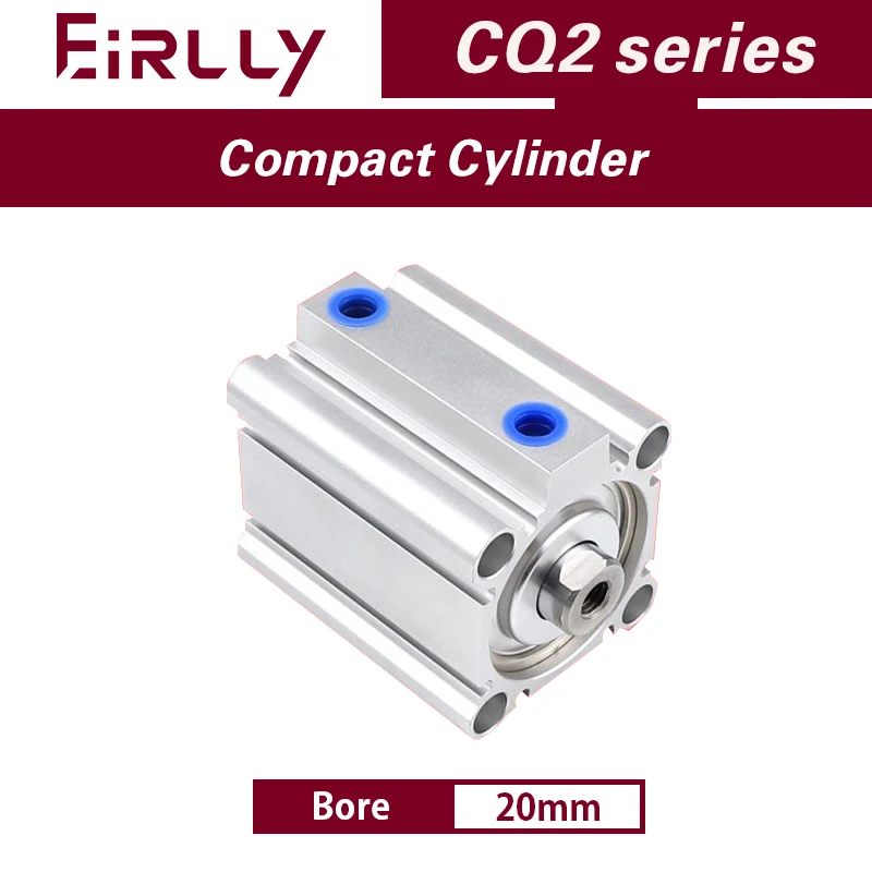 CQ2B20 CDQ2B20  Compact Cylinder Standard Type Double Acting single Rod Bore 20mm stroke 5-50mm Female Thread