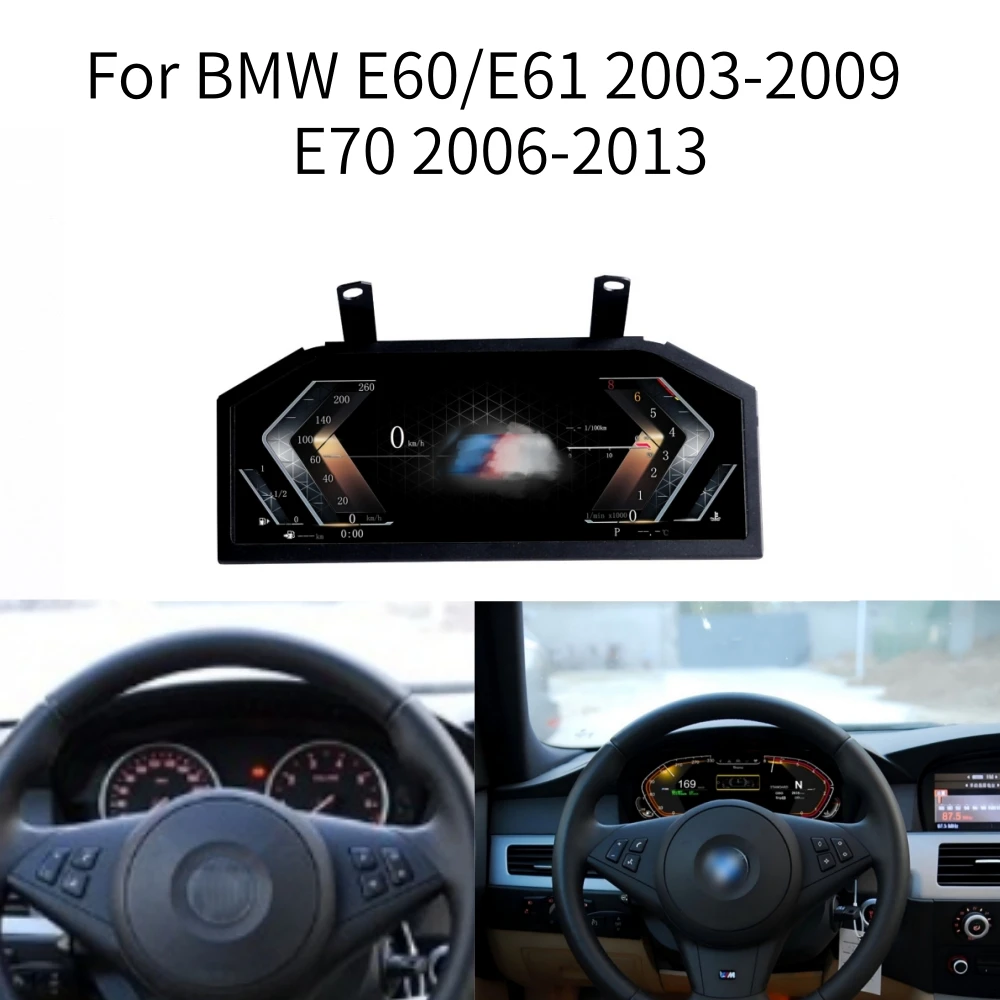 

LCD Android Screen For BMW E60/E61 2003-2009 E70 2006-2013 Speedometer Car Digital Cluster Cockpit Dashboard Instrument Panel