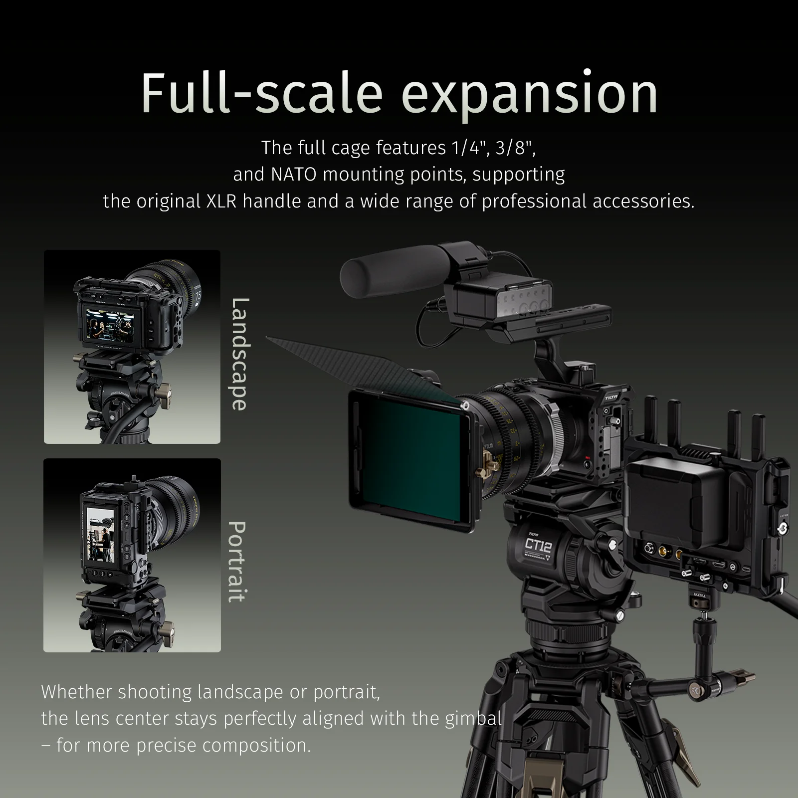 TILTA FX5 Camera Cage for Sony FX 5 Full Camera Cage Pro Kit with Top Handle Xeno Side Handle PD V Mount Battery Plate TA-T108