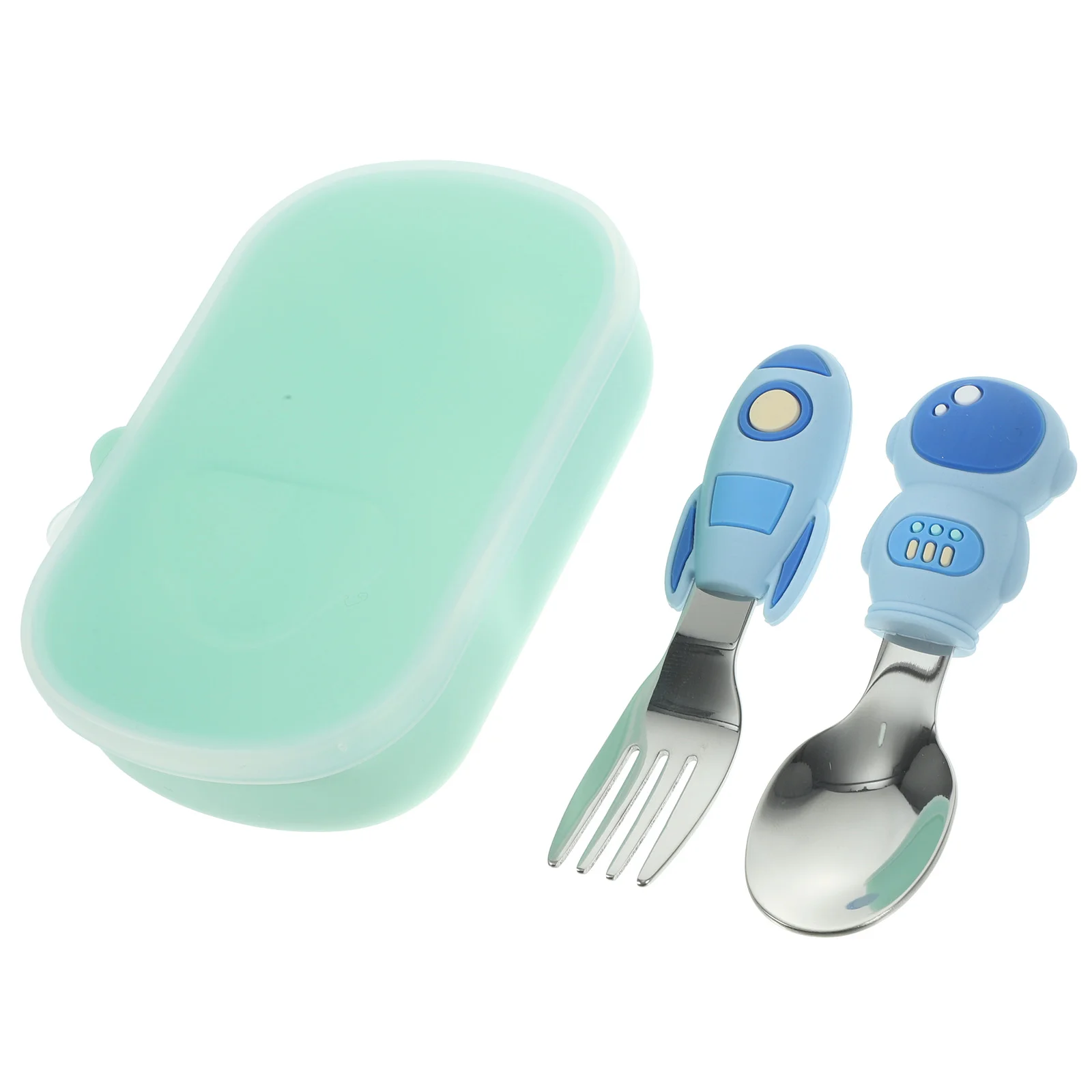 Safe Materials Utensils Restaurant Toddler Self Feeding Baby Training Fine Workmanship Spoon Fork Cute Silica Gel