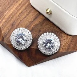 5pcs micro copper Cubic zirconia button for clothing DIY Decorative CZ sewing buttons for cashmere Knit cardigan shirt