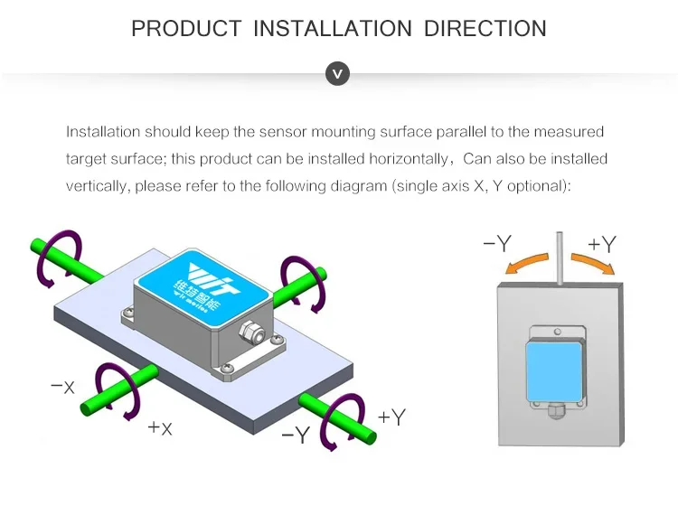 SINRT 2 Axis Industrial Level Tilt Angle Measurement Inclinometer Relay Switch Inertial Sensor Horizontal/Vertical Installation