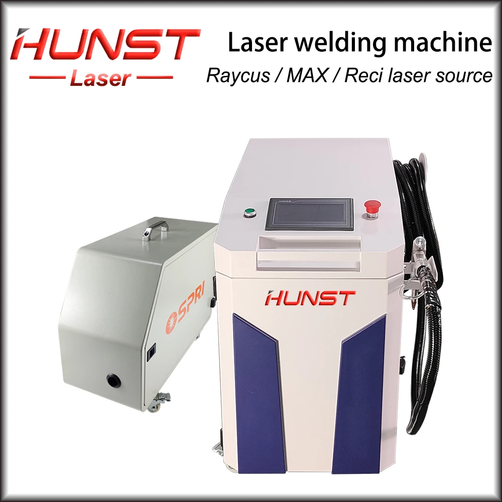 Hunst Handheld Laser Welders Raycus / MAX 1000W 1500W 2000W 220V 50Hz Laser Welding Machine With Auto-Wire Feeder Water Chiller