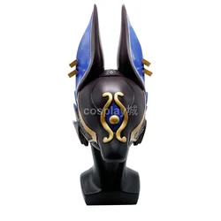 Genshin Mask Cos Helmet Hat Head Set Accessories The Kane With Dog Ears Cosplay Props Anubis Character Headgear Cos Halloween