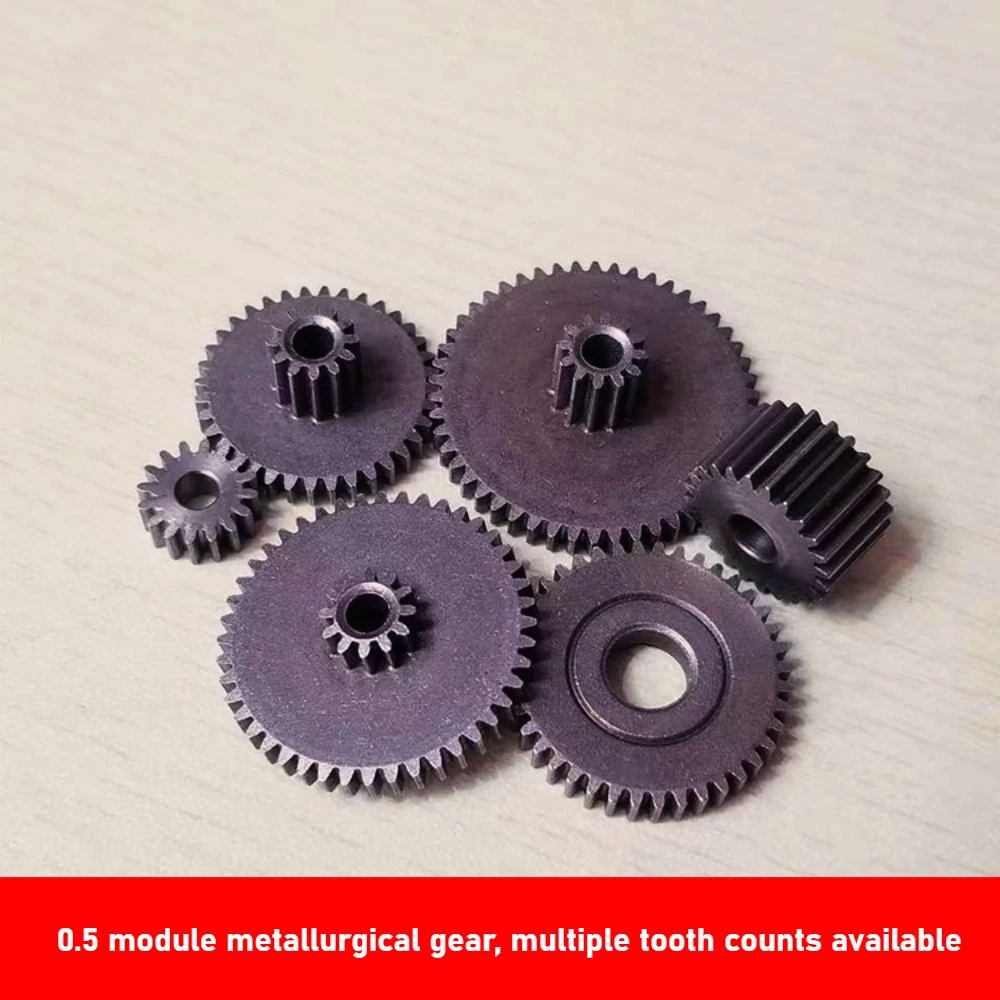 2pcs/5pcs 0.5 Modulus Powder Metallurgy Dual Gears, Metal Reduction Motor Gears, DIY Model Transmission Spare Parts